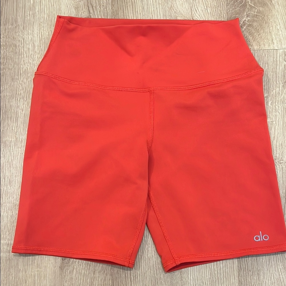 ALO Yoga Red Bike Shorts